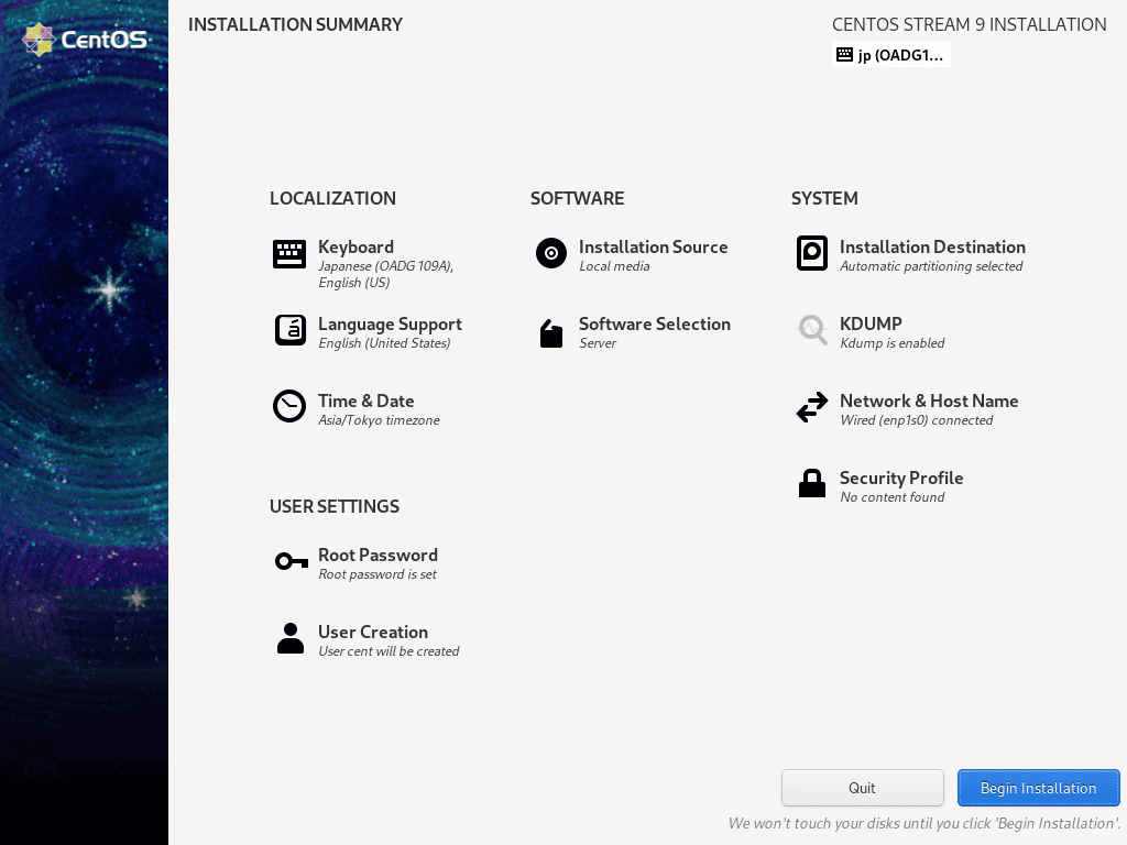 Cài đặt Centos Stream 9