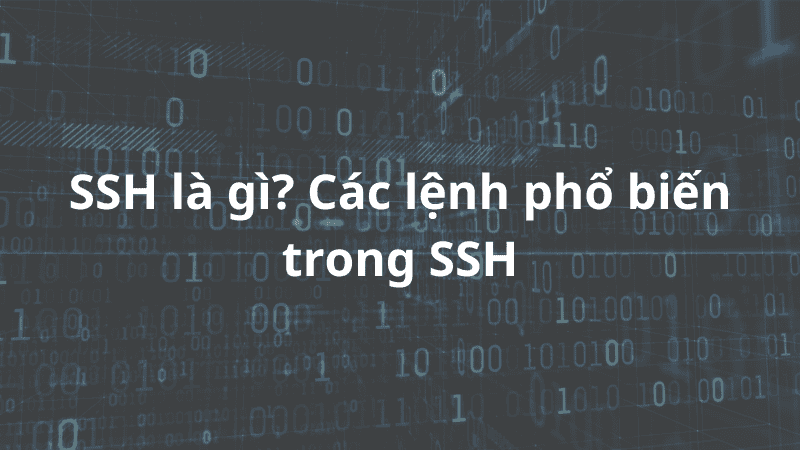 SSH là gì? Các lệnh phổ biến trong SSH